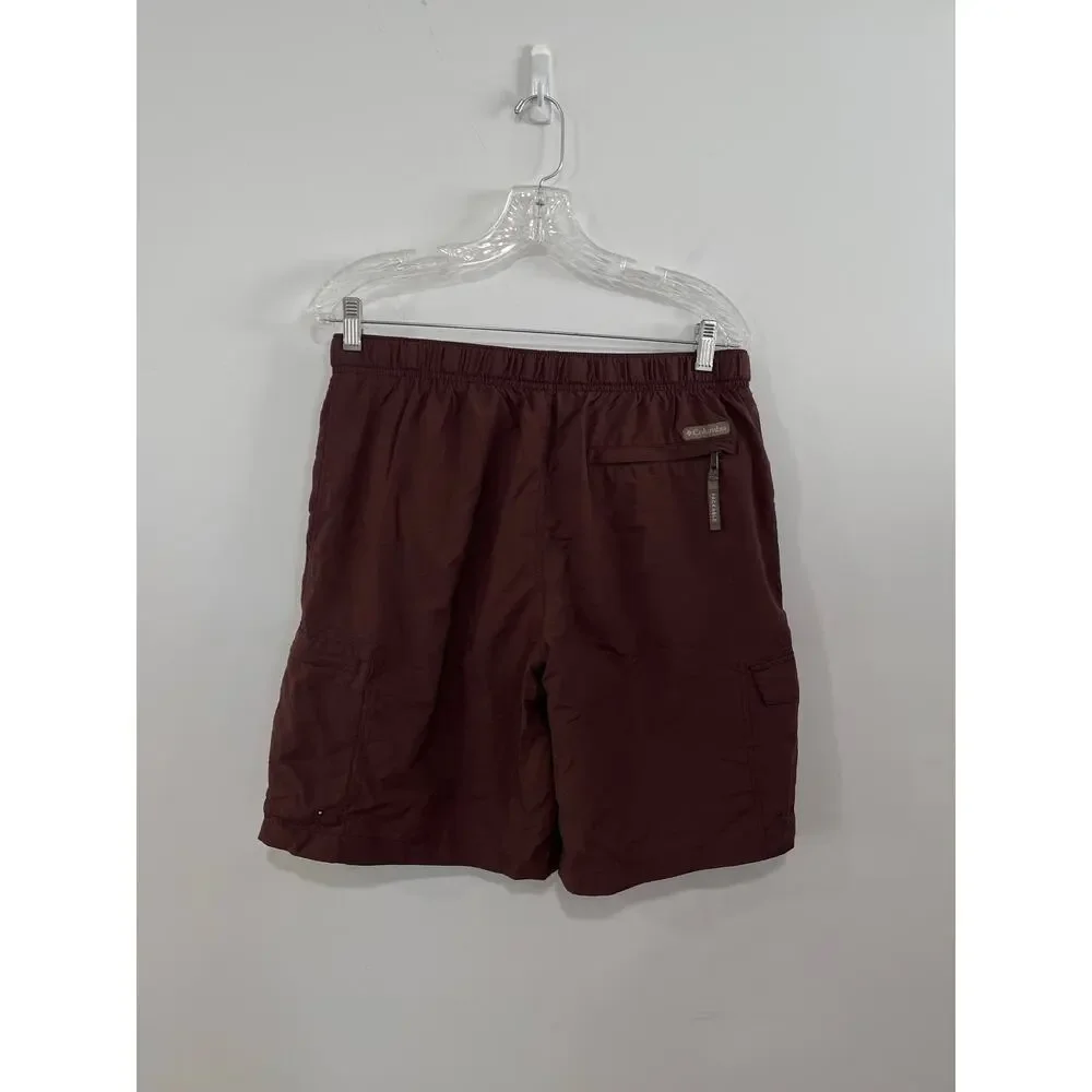 Columbia Men's Brown Cargo Belted Packable Shorts Outdoors Hiking Camping